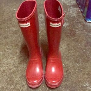 Kids Hunter gloss rain boots US1